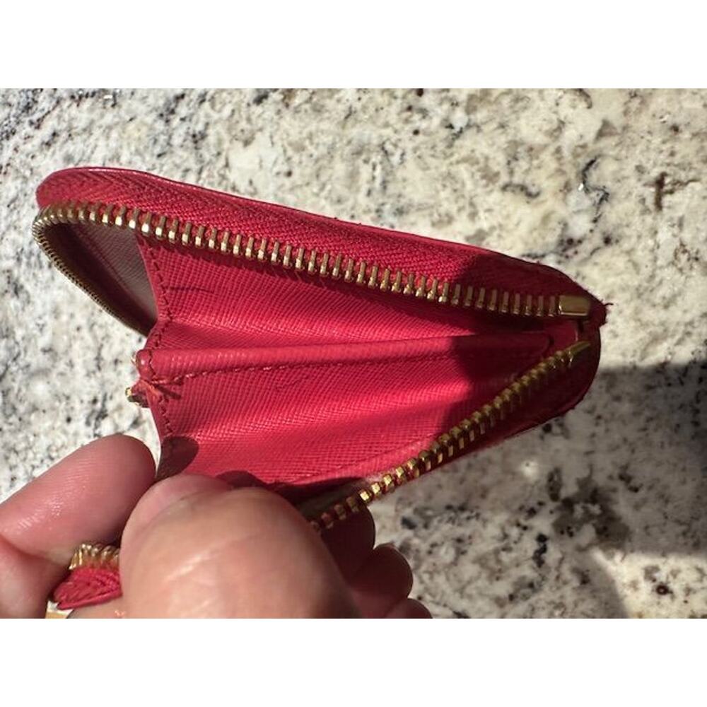 Prada Saffiano Leather Zip Around Wallet Peonia EUC - Picture 2 of 10